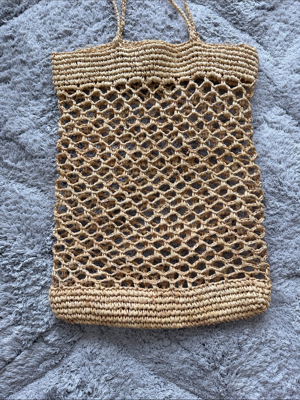 Reformation Crochet Straw Market Tote in Natural - Picture 6 of 6